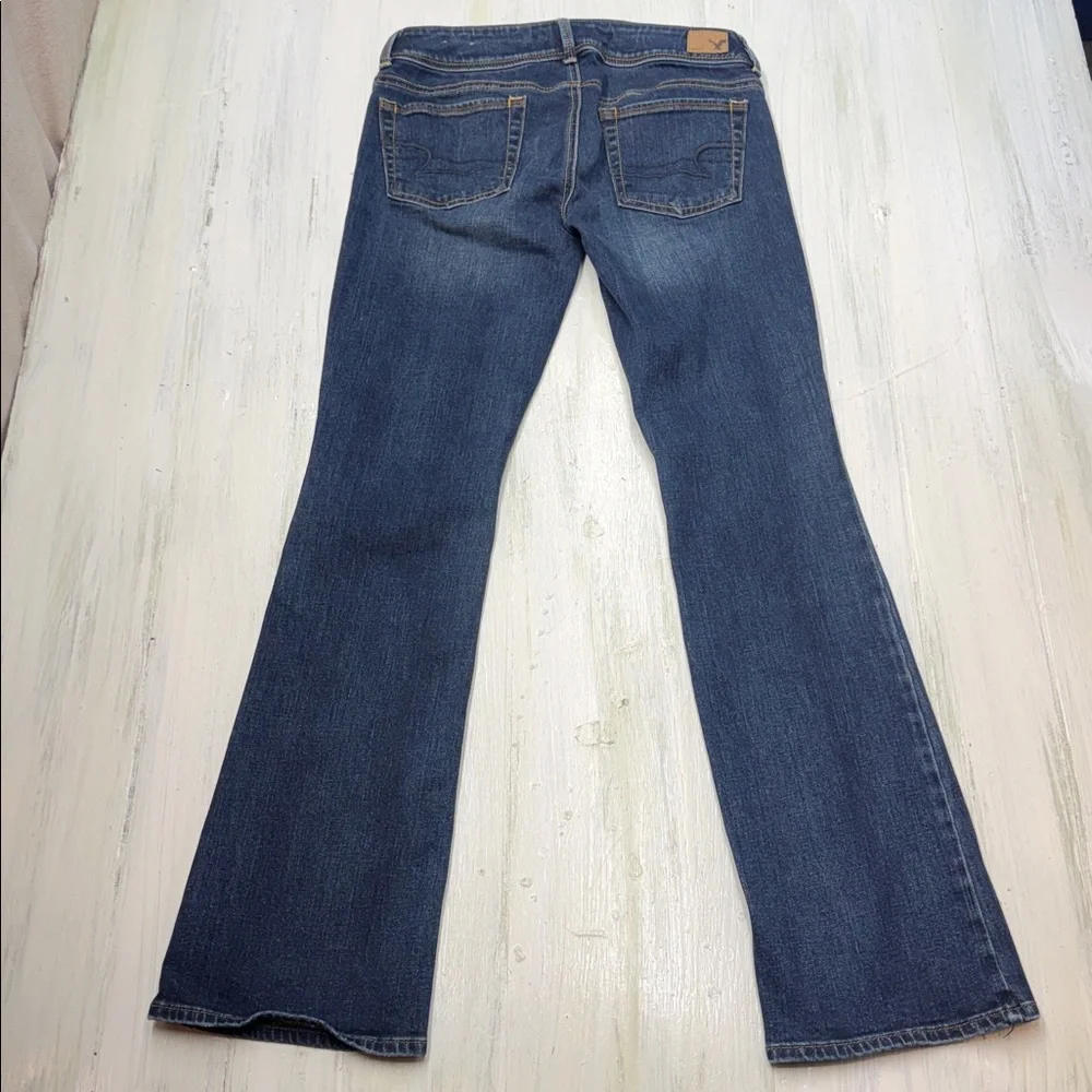 American Eagle Kick Boot Stretch Blue Jeans Sz 6 - Picture 7 of 11